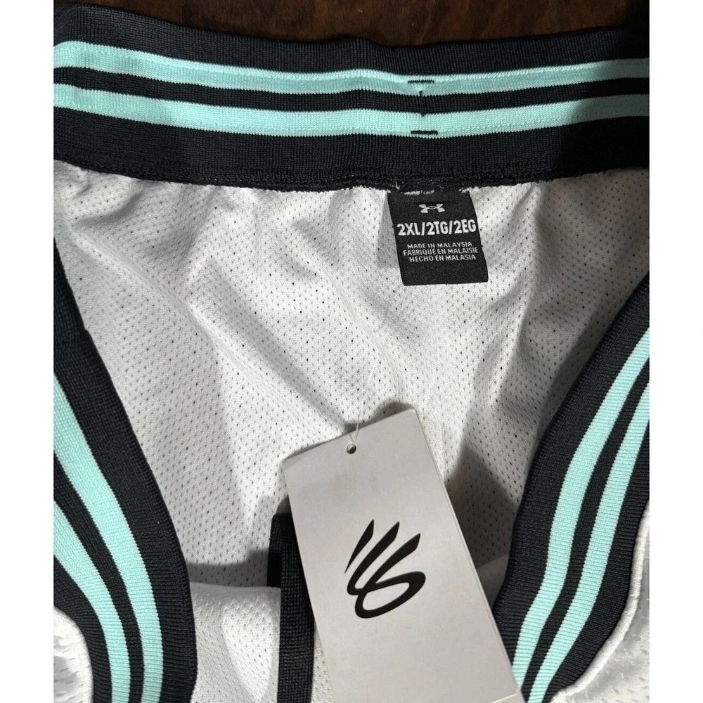 UNDER ARMOUR x Steph Curry NBA Jam Basketball Shorts White Mens Sz 2XL *NEW* $90